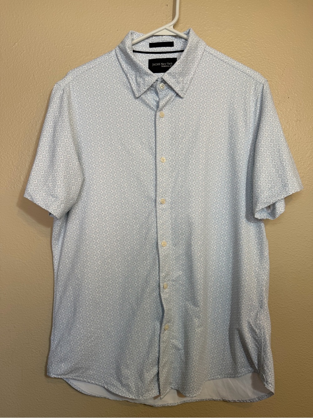 Jachs New York Men’s Short Sleeve Performance Button-Up Shirt - Size M
